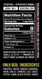 Nutrition panel for Sauce Bae Hotter Habanero Hot Sauce.  0 calories, 20mg of sodium. Vegan Gluten Free No Thickeners No Preservatives.